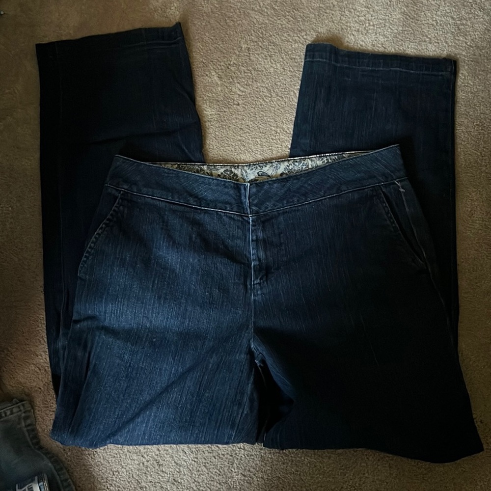 D & Co 8 dark flat front boot cut jeans